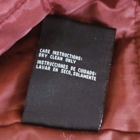 Static Coat Women's XL Red Corduroy Fur Trimmed Boho Y2K Vintage - Picture 10 of 10